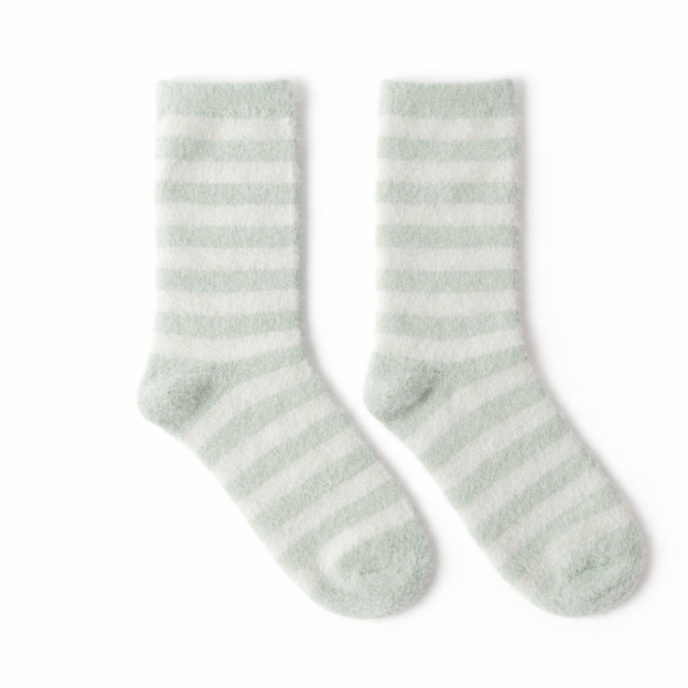 K&Co. Primrose Collection Bed Socks - SAGE STRIPE